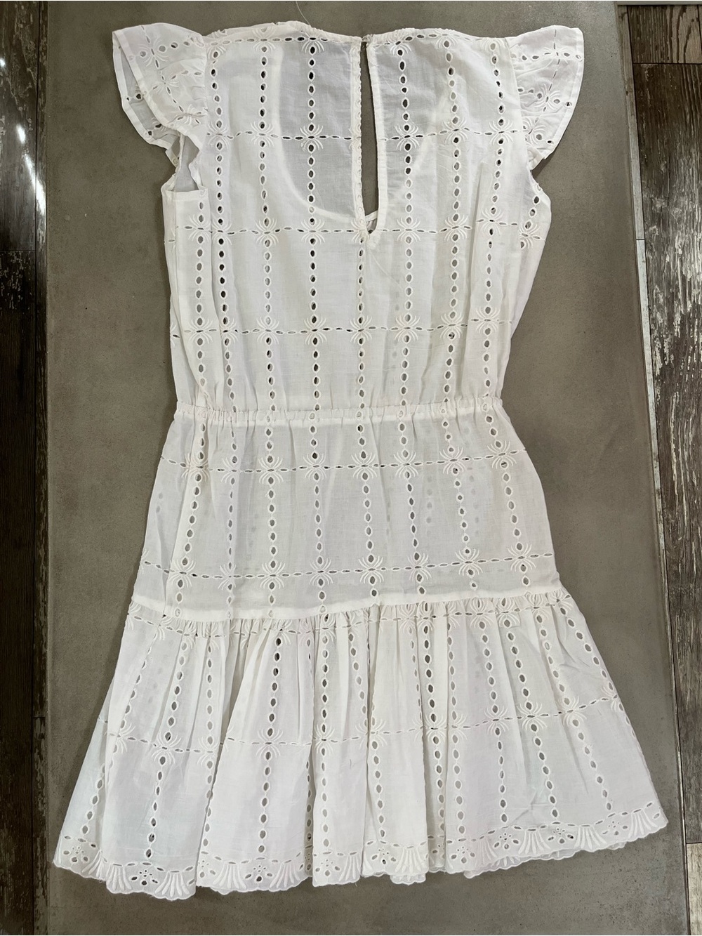 Aqua Tank Eyelet Cover-up Dress White Women's Size Medium New - Picture 6 of 7